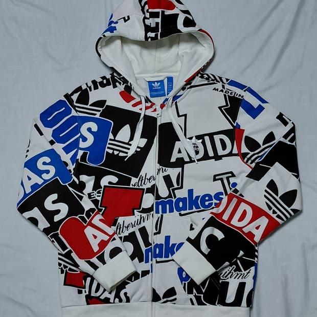 [M] 아디다스 오리지널스 빅로고 그래픽 AOP 풀집 후드티