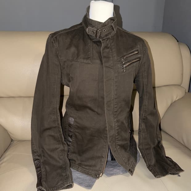 neck buckle point high-neck jacket