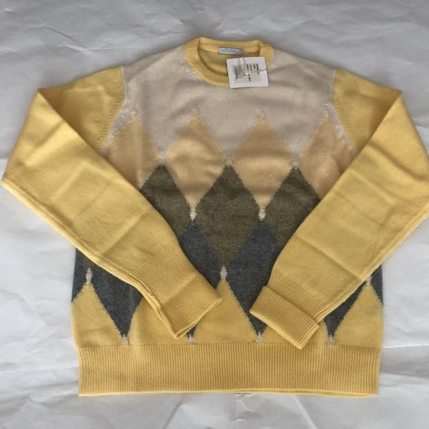 BALLANTYNE(발란타인) 아가일패턴 울 니트 스웨터