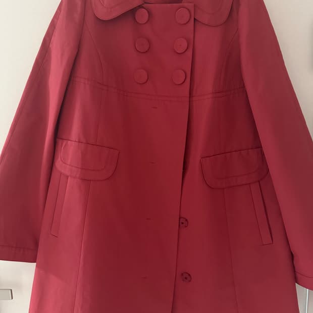 To be chic 피코트 미들코트 일본빈티지 레드 자켓 도트 버튼코트