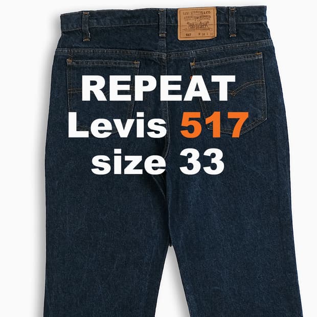 리바이스 517 오렌지탭 생지 90s USA 33인치 OR51734163