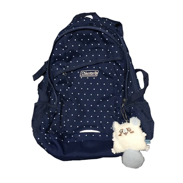 빈티지 콜맨 도트 땡땡이 백팩