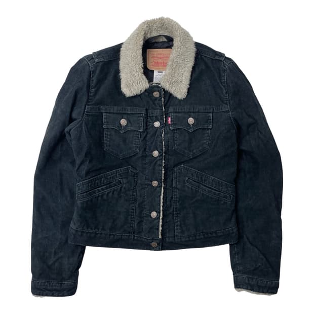[중고] 리바이스 여성 쉐르파 양털 데님자켓 M