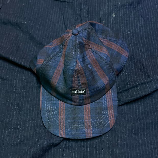 스투시 플래드 스트랩백 OS