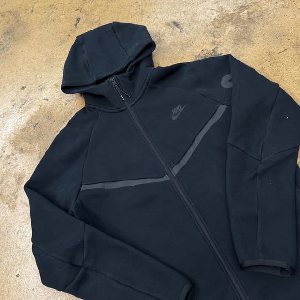 [정품/M] 나이키 테크 플리스 후드 집업 블랙 b16