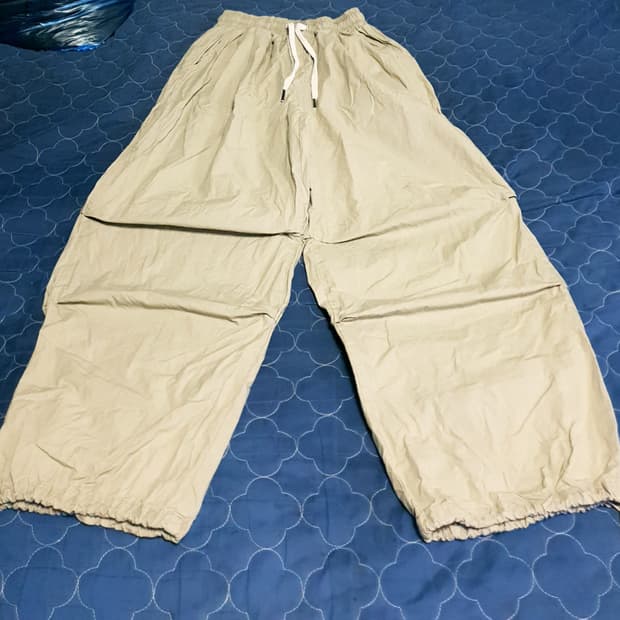 포테이토클럽 서울 페이퍼코튼 와이드 파라슈트 팬츠 애쉬그레이 (F)