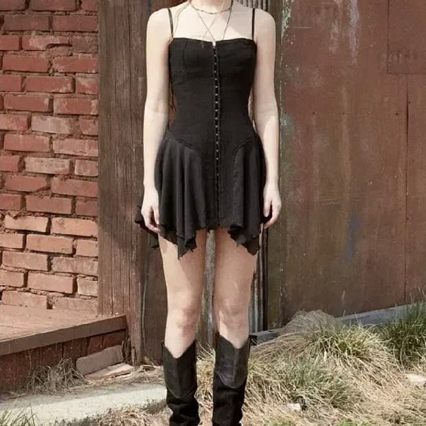 페인오어플레져 님프원피스 m 블랙