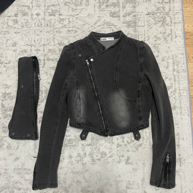 오호스 워싱 라이더 자켓 1사이즈 