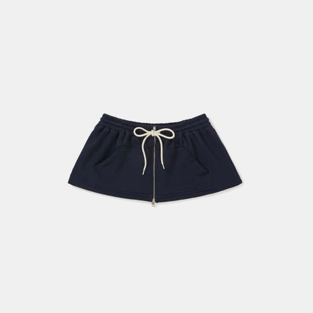 LCDC LAYERED ZIP-UP SKIRT NAVY