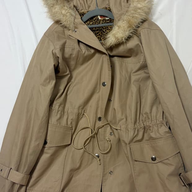 갸루 y2k 호피 야상점퍼 자켓