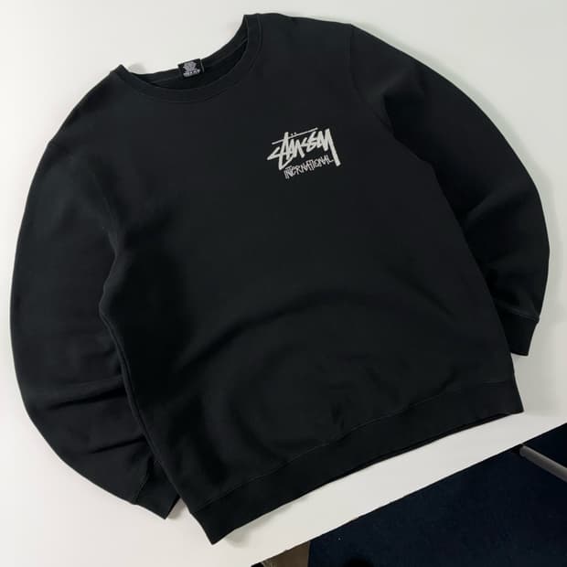 Stussy 스투시 베이직 스탁로고 인터내셔널 맨투맨