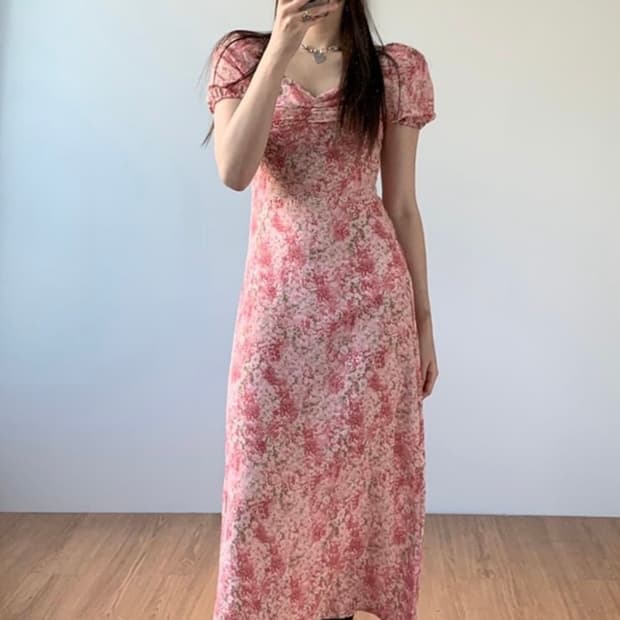 루루서울 마가렛퍼프 롱원피스 M