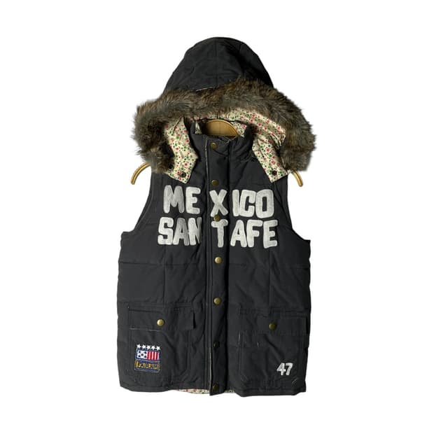 [Rough] 러프 재팬 패치 퍼 패딩 베스트