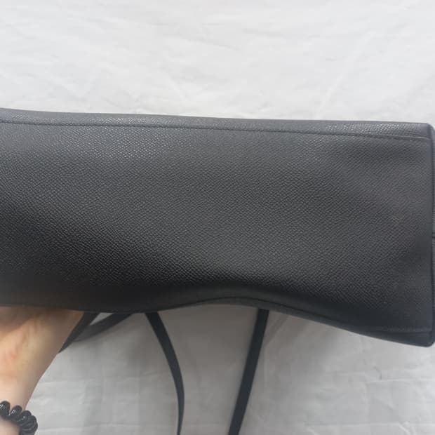 코치 블랙 가죽 숄더백