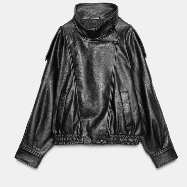 자라 레더 자켓 S