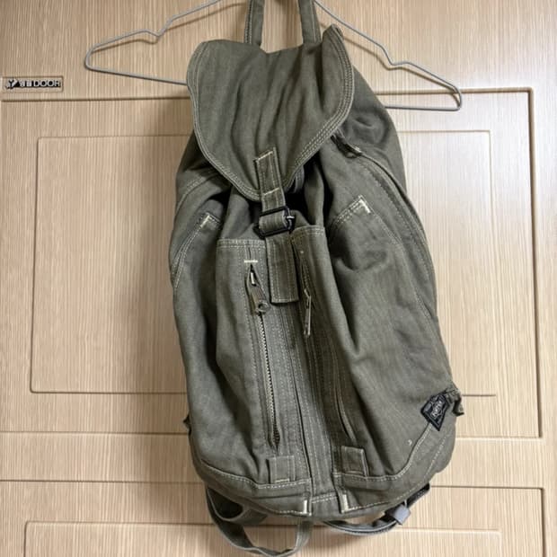 요시다포터 캔버스 스톤워시 럭색 백팩