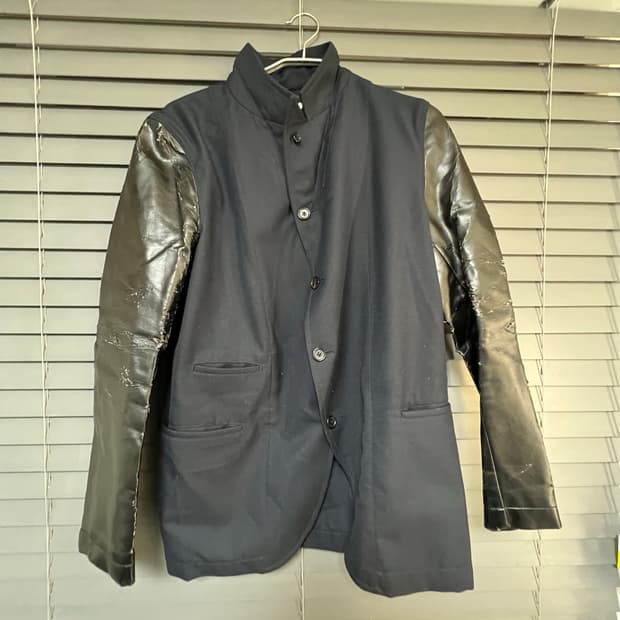 꼼데가르송 셔츠 레더 도킹 자켓 M 