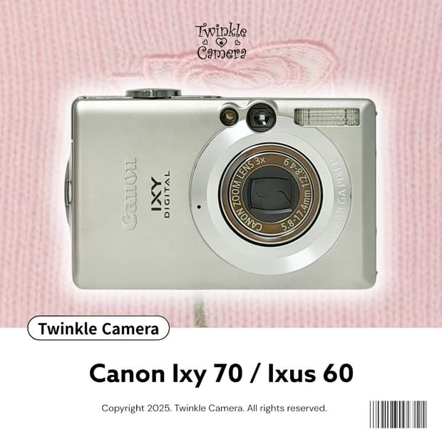 Canon ixy 캐논 익시 70 (익서스 60)