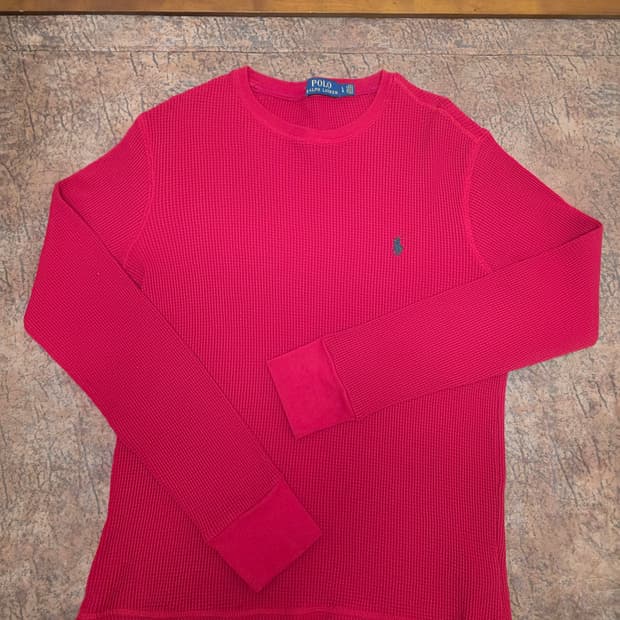 폴로랄프로렌 코튼 와플 니트 롱슬리브 L