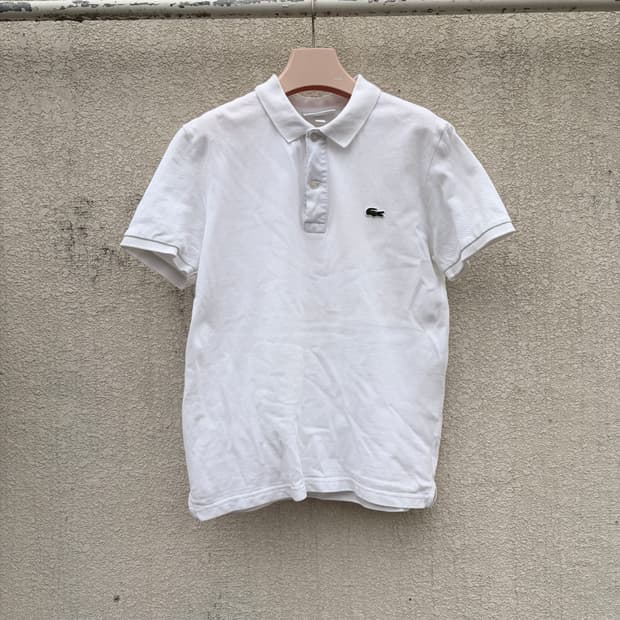 라코스테 화이트 PK카라 반팔티