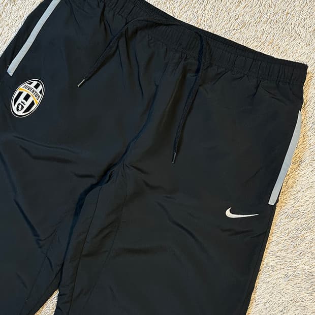 00's 나이키 유벤투스 올드스쿨 와이드 나일론 트랙팬츠 블랙