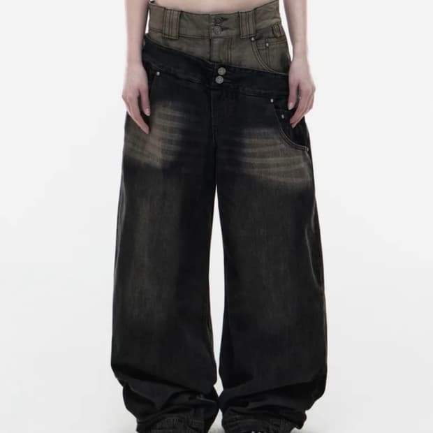 구매글 ! Op. 09 DUAL OBLIQUE DENIM PANTS 