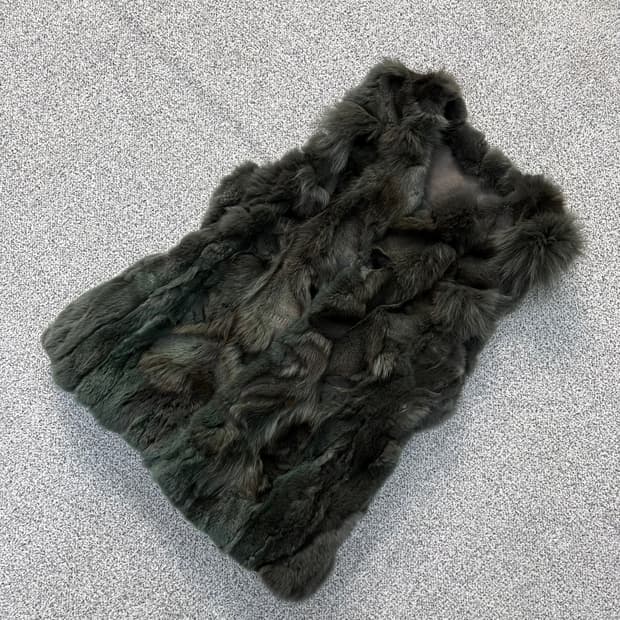 S L.route 여우털 조끼 베스트 0330J