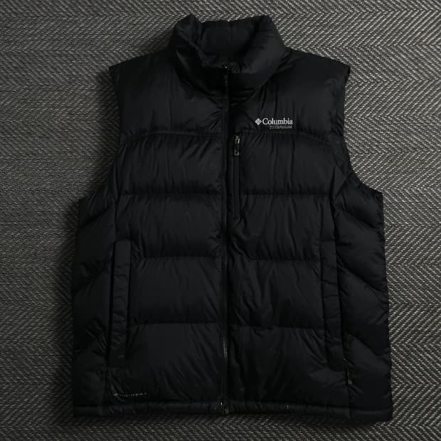 컬럼비아 USA 티타늄 투웨이 구스다운 베스트 블랙o 4629