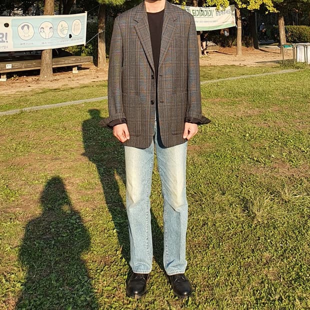 솔리드옴므 체크 셋업(블레이저 100, 슬랙스 30)