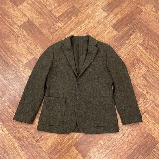 유니클로 울 트위드 자켓