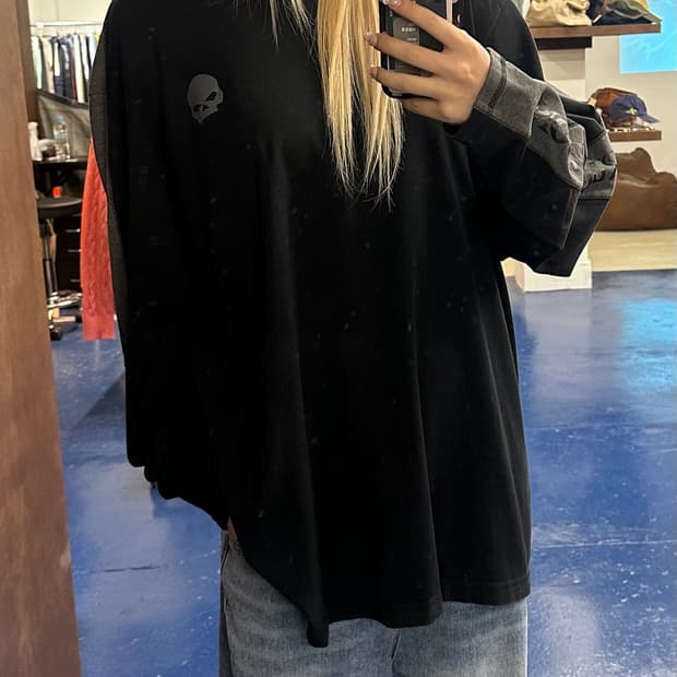 H-D 할리데이비슨 스컬 롱슬리브