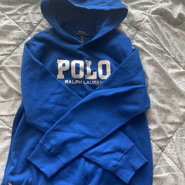 폴로 파란색 후드티 XL(18-20) 새상품 정품