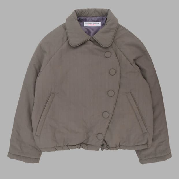 ROUND UNBALANCED PUFF JACKET (BEIGE)
