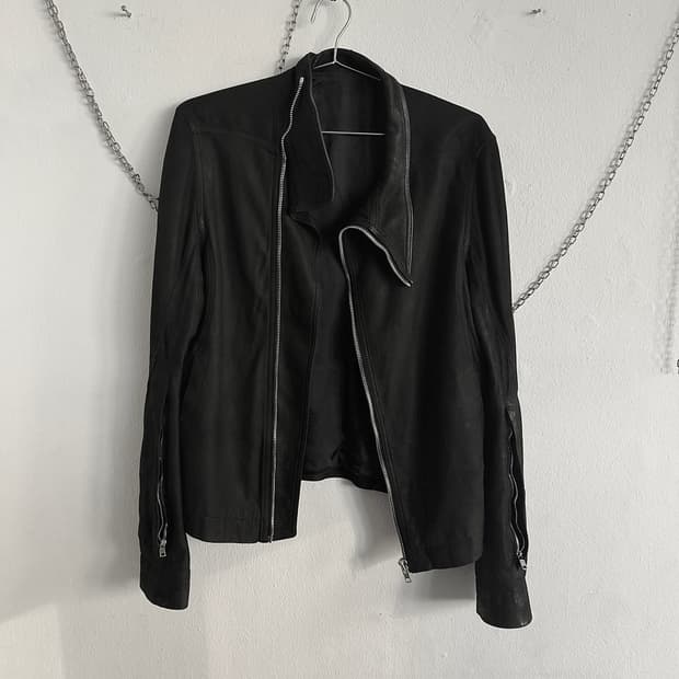 릭오웬스 16SS 포켓슬리브 몰리노 레더자켓