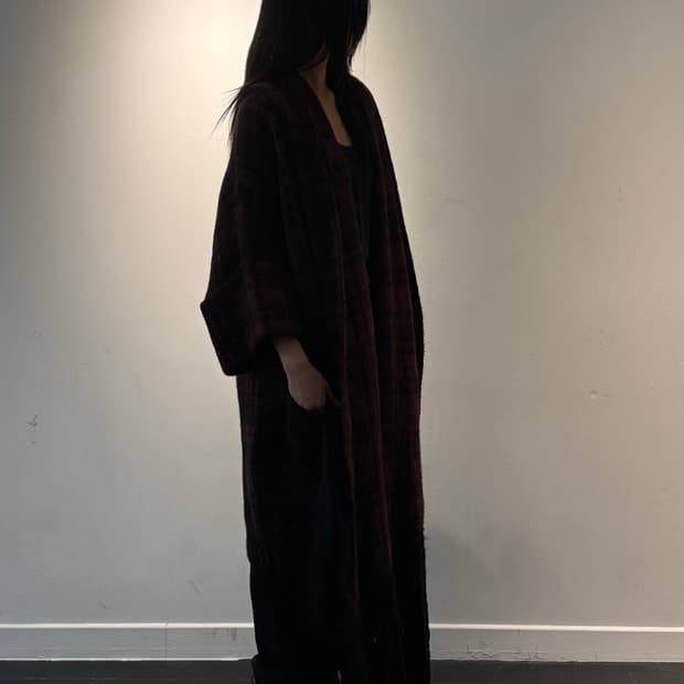 DIESEL FADED CHECK OVERCOAT