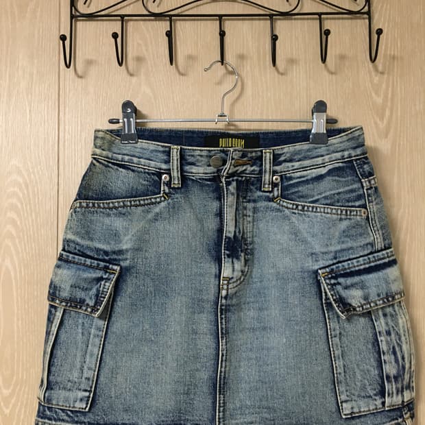 빈티지 워싱 갸루 치마