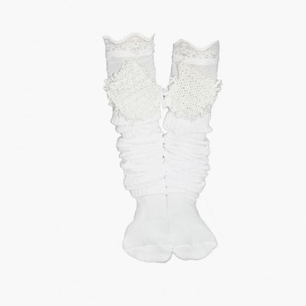 택포) nit alcove 레이스 패치 워머 니삭스