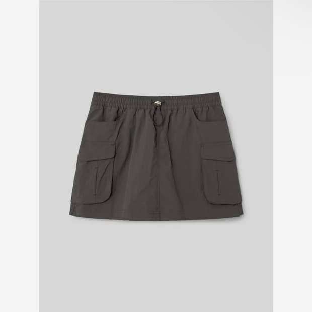 화섬 미니 스커트팬츠 브라운