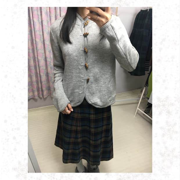 그레이 토글 가디건