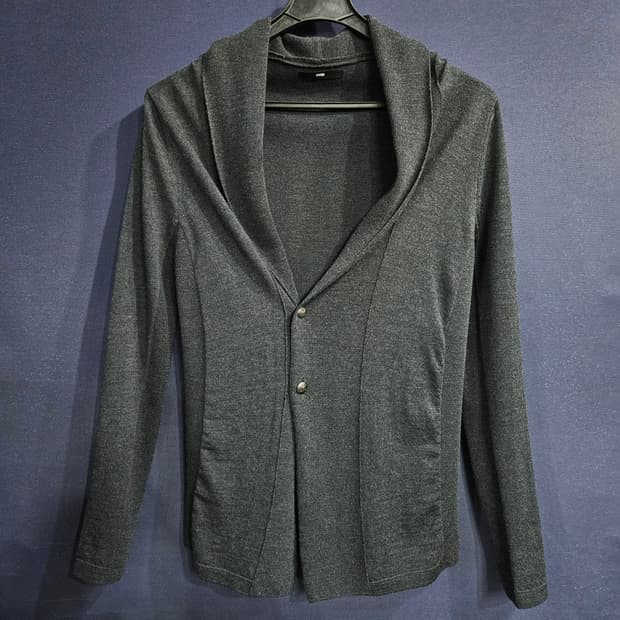 시스템옴므 다크그레이 남성 슬림핏 95~100 가디건 