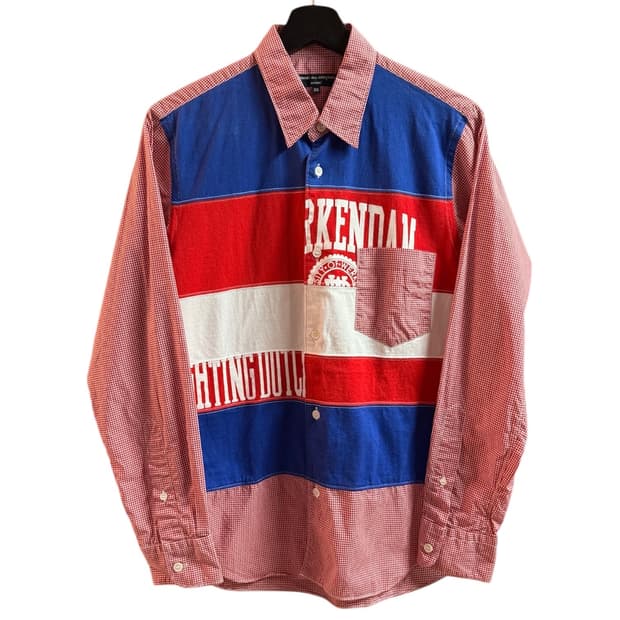 19aw 꼼데가르송 옴므 하이브리드 패치 셔츠