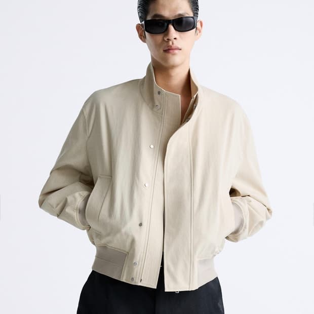 Zara Cropped Bomber Jacket