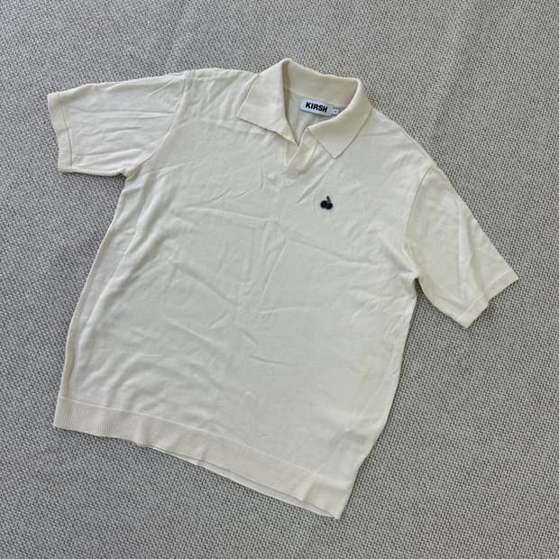 1 KIRSH 반팔 카라 니트 0413D