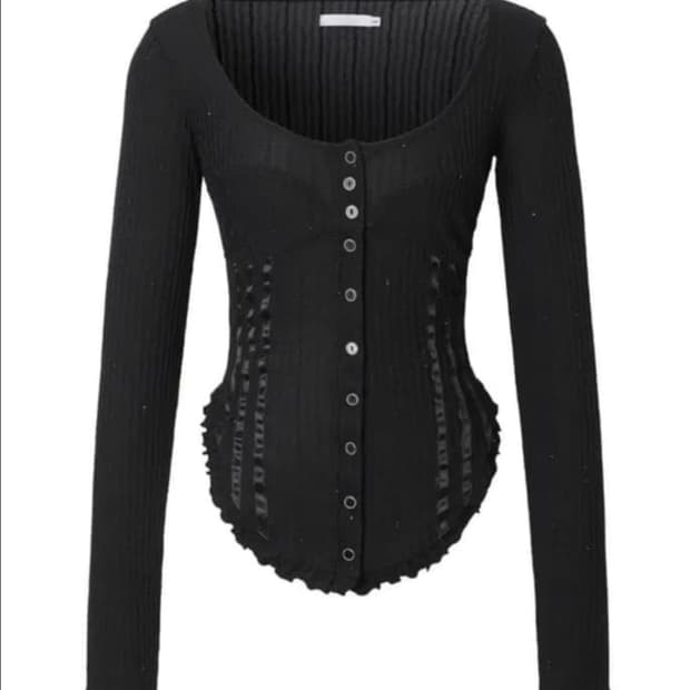 Threetimes twilight top (black)