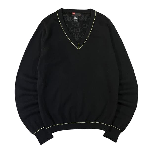 DIESEL 디젤 울 브이넥 니트