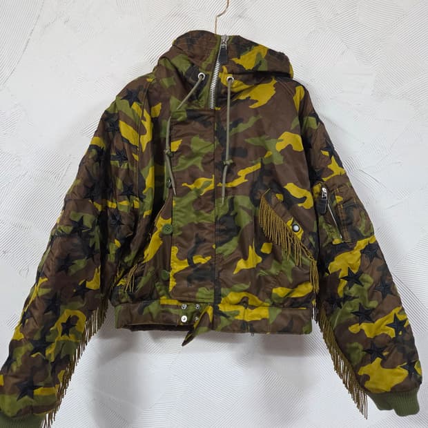 아디다스 제레미스캇 여성 카모 스타 멀티자수 셰르파 봄버자켓 x