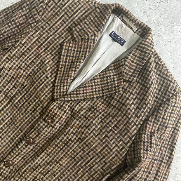 L.O.G.G 헤링본 체크 자켓