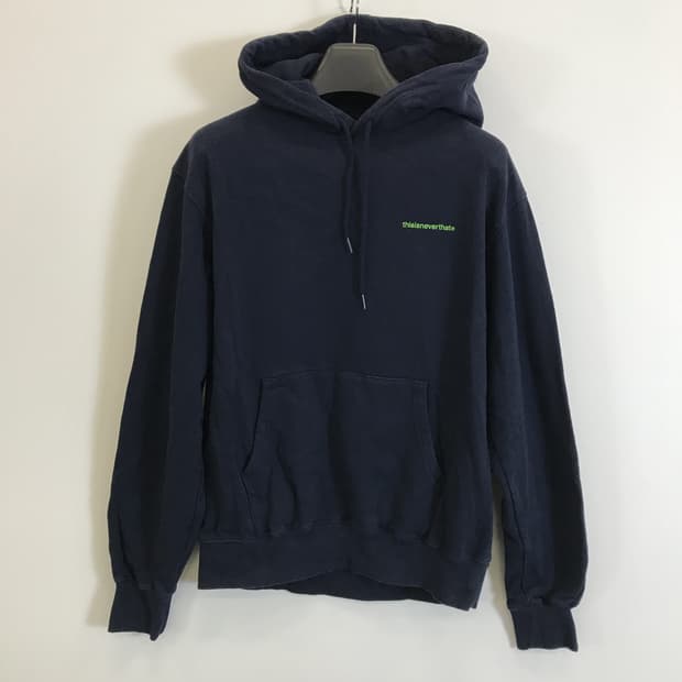 디스이즈네버댓 베이직로고 후드 네이비 [S]