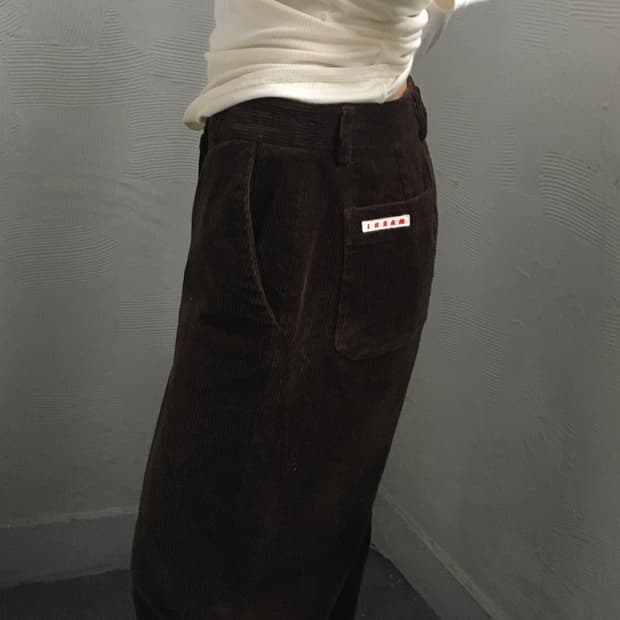  Marni 마르니 브라운 컬러 골덴 바지   ﻿