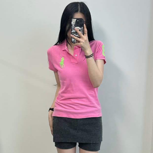 폴로 랄프로렌 빅포니 핑크 반팔 피케 카라 티셔츠